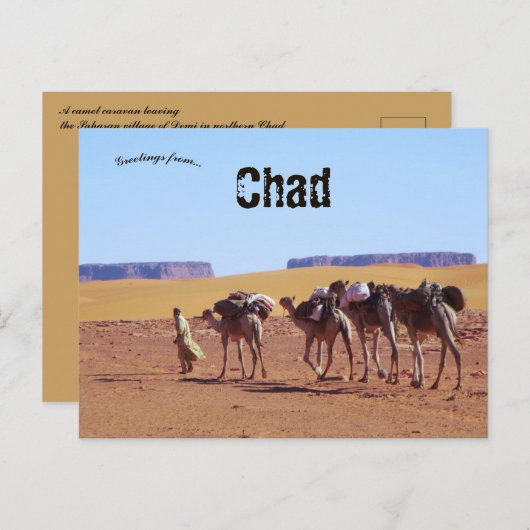 カメル離れキャラバンのデミ村 ポストカード (正面/裏面)