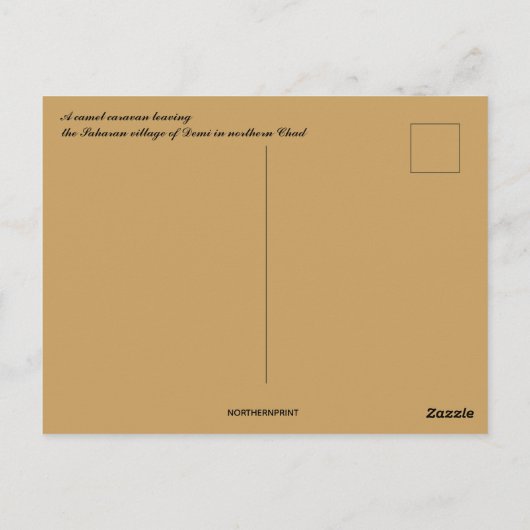 カメル離れキャラバンのデミ村 ポストカード (裏面)