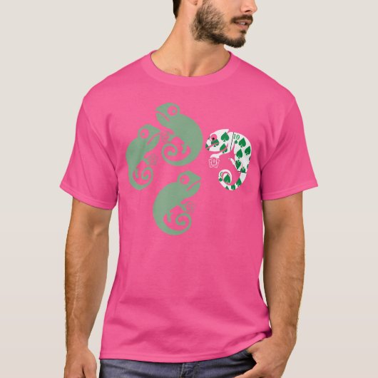 カメレおもしろいーンカード Tシャツ (正面)