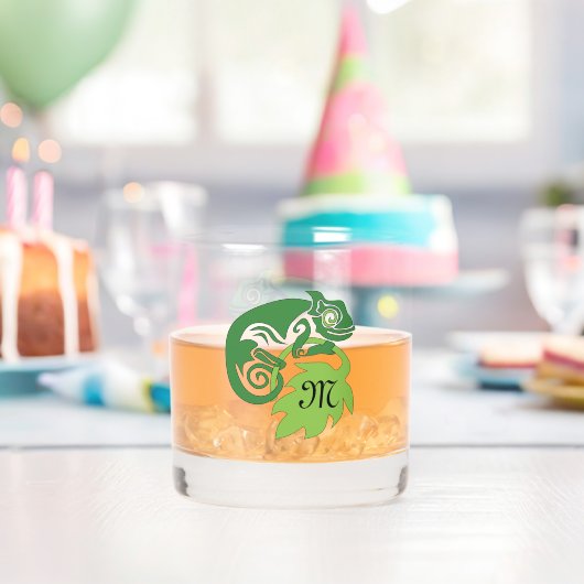 カメレお洒落オン登山オンホップスモノグラム ウイスキーグラス (インサイチュ (バースデー))