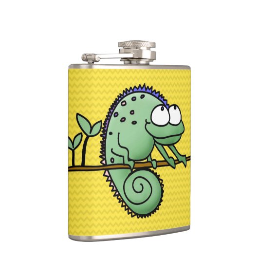 カメレオンおもしろいかわいい フラスク (右)