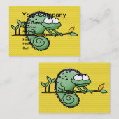 カメレオンおもしろいかわいい 名刺 (正面/裏面)