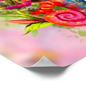 カメレオンが枝に座っている ポスター (角)