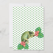 カメレオンのトカゲの2歳の誕生日 招待状 (裏面)