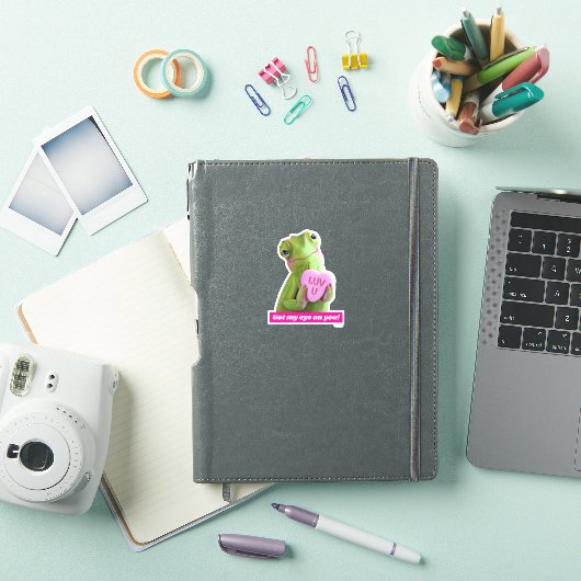カメレオンのハート (ラブ ユー) シール (iPadカバー)