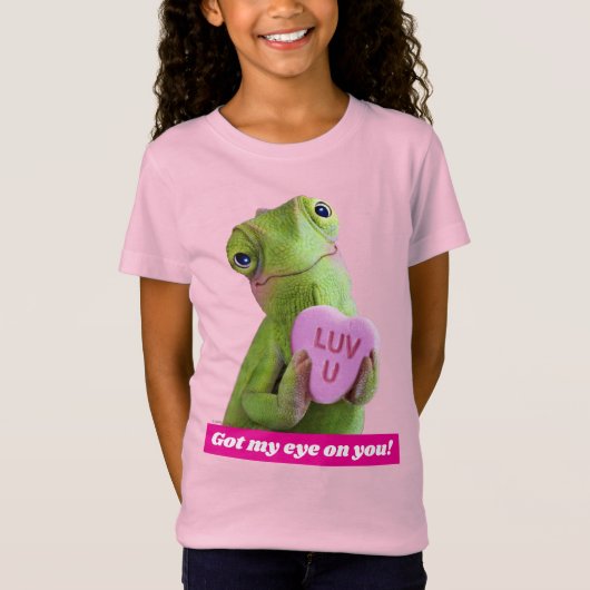 カメレオンのハート (ラブ ユー) Tシャツ (正面)
