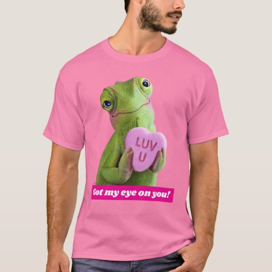 カメレオンのハート (ラブ ユー) Tシャツ (正面)