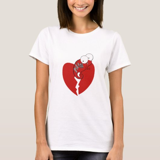 カメレオンの失恋か苦痛 Tシャツ (正面)
