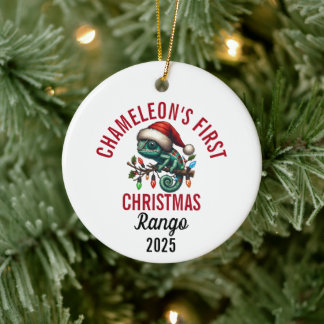 カメレオンの最初のクリスマス 2025 セラミックオーナメント