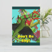 カメレオンの誕生日パーティー招待状 招待状 (スタンド正面)