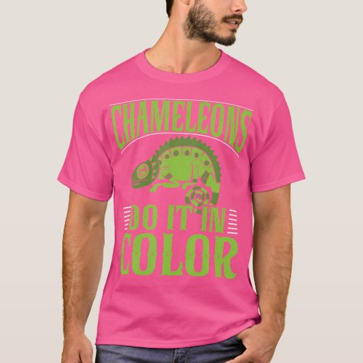 カメレオンはカメレオンのカラーで Tシャツ (正面)