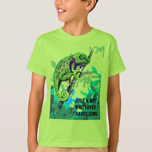 カメレオンを愛する少年ジュス Tシャツ (正面)