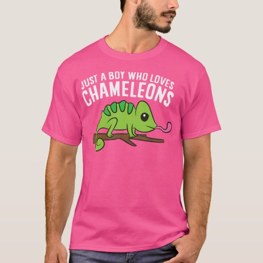カメレオンを愛する少年 Tシャツ (正面)