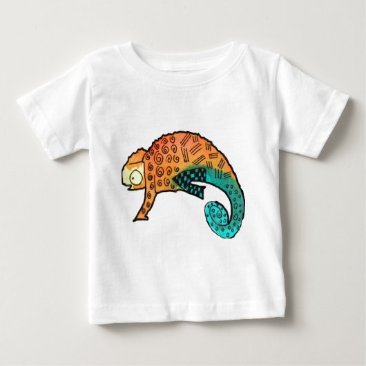 カメレオンインク爬虫類 ベビーTシャツ (正面)