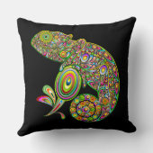 カメレオンサイケデリックファンタジー装飾用クッション クッション (裏面)