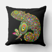 カメレオンサイケデリックファンタジー装飾用クッション クッション (正面)