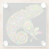 カメレオンサイケデリックファンタジー ガラスコースター (裏面)