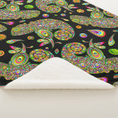 カメレオンサイケデリックファンタジー シェルパブランケット (3/4)