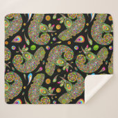 カメレオンサイケデリックファンタジー シェルパブランケット (正面(横))