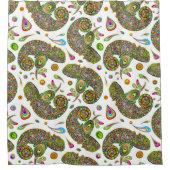 カメレオンサイケデリックファンタジー シャワーカーテン (正面)