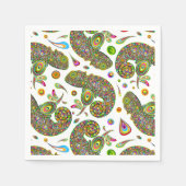 カメレオンサイケデリックファンタジー スタンダードカクテルナプキン (正面)