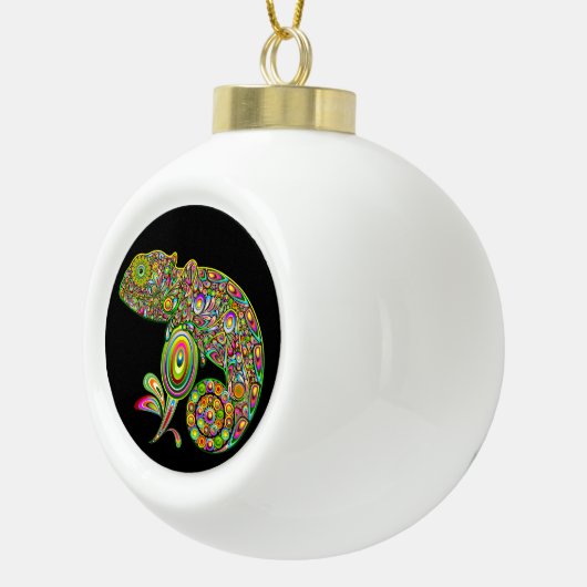 カメレオンサイケデリックファンタジー セラミックボールオーナメント (右)