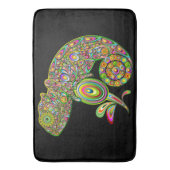 カメレオンサイケデリックファンタジー バスマット (正面縦)