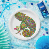 カメレオンサイケデリックファンタジー ペーパープレート (パーティー)