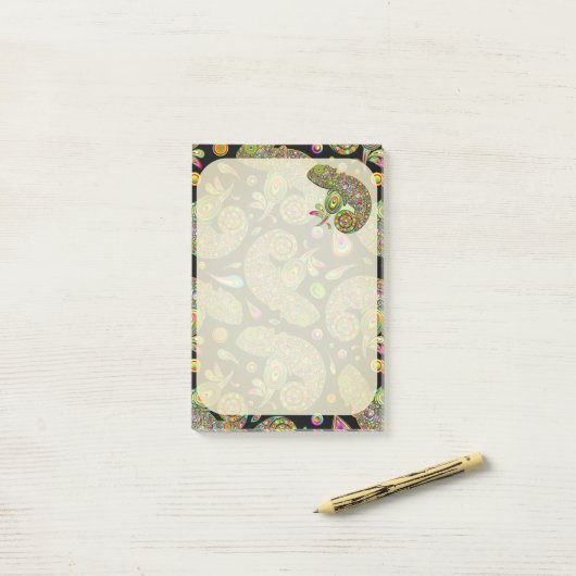 カメレオンサイケデリックファンタジー ポストイット (デスク上)