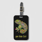 カメレオンサイケデリックファンタジー ラゲッジタグ (正面縦)