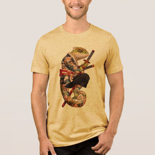 カメレオンサムライ - 刀を持つ刺青の戦士 トライブレンドＴシャツ