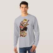 カメレオンサムライ - 刀を持つ刺青の戦士 Tシャツ (正面フル)