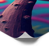 カメレオンシェーズポップ・アートのアートファッションミームペット ポスター (角)