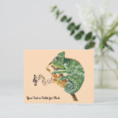 カメレオンジャズサックスカスタム文字 ポストカード (スタンド正面)