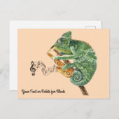 カメレオンジャズサックスカスタム文字 ポストカード (正面/裏面)