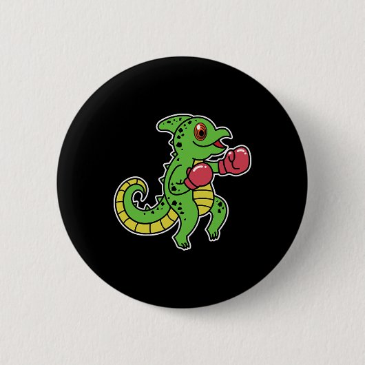カメレオンドスボクシング 缶バッジ (正面)