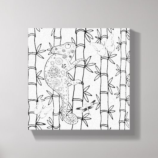 カメレオンドードル6 キャンバスプリント (正面)