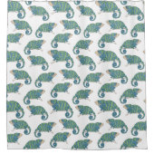 カメレオンパターン シャワーカーテン (正面)