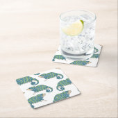 カメレオンパターン スクエアペーパーコースター (インサイチュ)