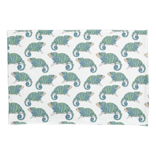 カメレオンパターン 枕カバー (正面左)