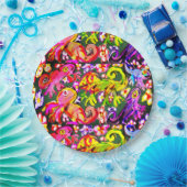 カメレオンミックスカラー ペーパープレート (パーティー)