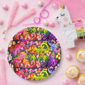 カメレオンミックスカラー ペーパープレート (パーティー)