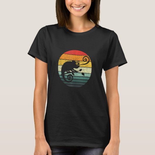カメレオンレトロサンセットヴィンテージ Tシャツ (正面)