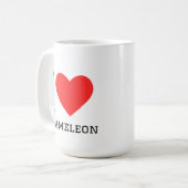 カメレオン大好き コーヒーマグカップ (正面左)