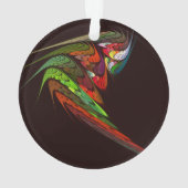 カメレオン抽象芸術アートアクリルサークル オーナメント (裏面)