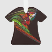 カメレオン抽象芸術アートアクリルシャツ オーナメント (裏面)