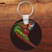 カメレオン抽象芸術アートキーチェーン キーホルダー (正面)