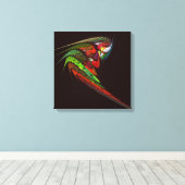 カメレオン抽象芸術アートクワッドキャンバスプリント キャンバスプリント (インサイチュ (ウッドフロア))