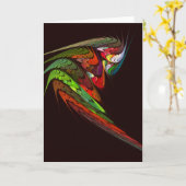 カメレオン抽象芸術アートグリーティングカード カード (黄色い花)