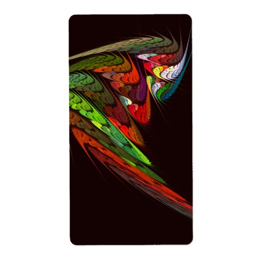 カメレオン抽象芸術アートフラクタル ラベル (正面)